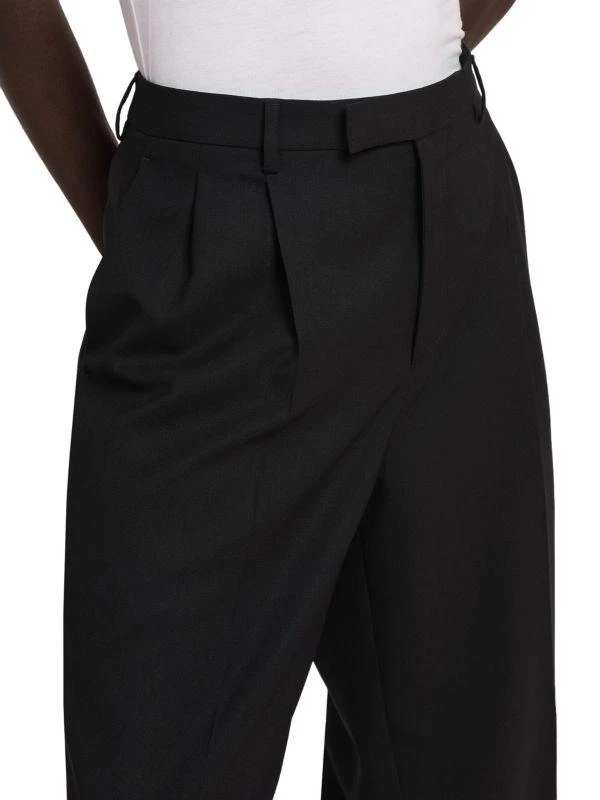 Versace Virgin Wool Pleated Pants 4