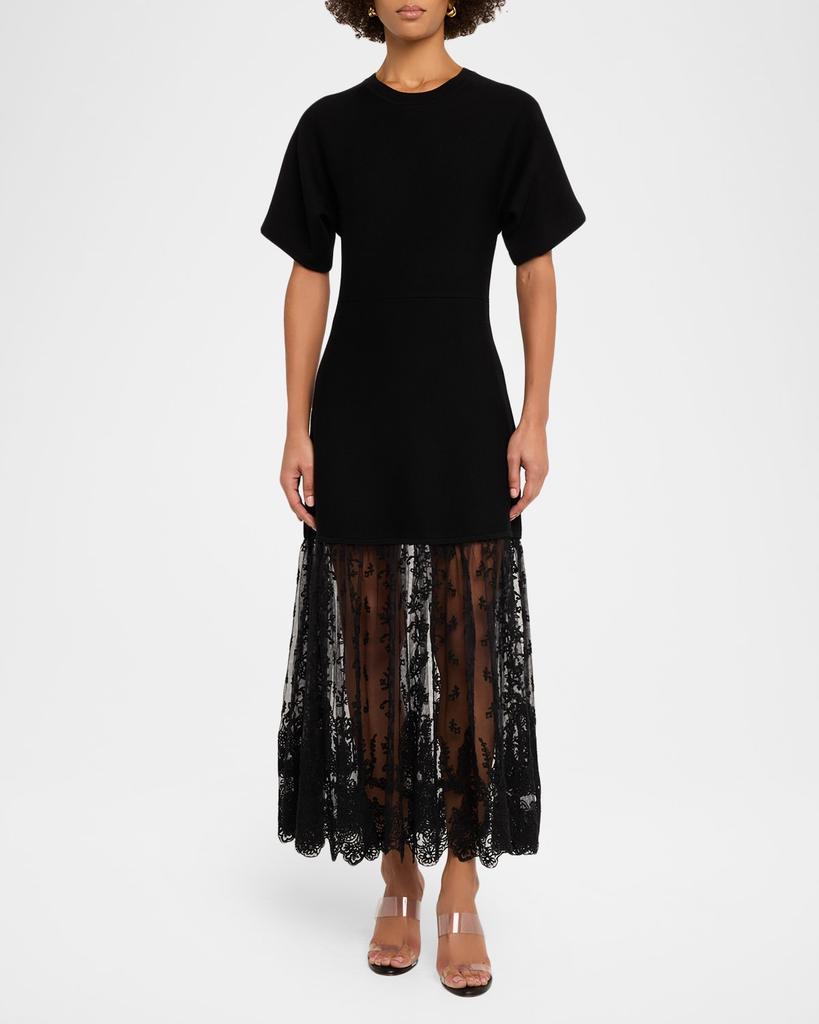 Sea Diane Knit Lace Midi Dress