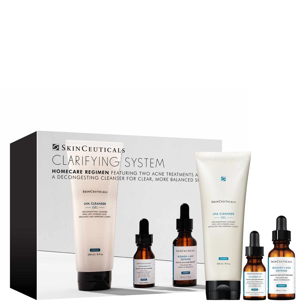 SkinCeuticals SkinCeuticals Clarifying Adult Acne Skin System with Salicylic acid & Travel Sized Silymarin CF Vitamin C Serum