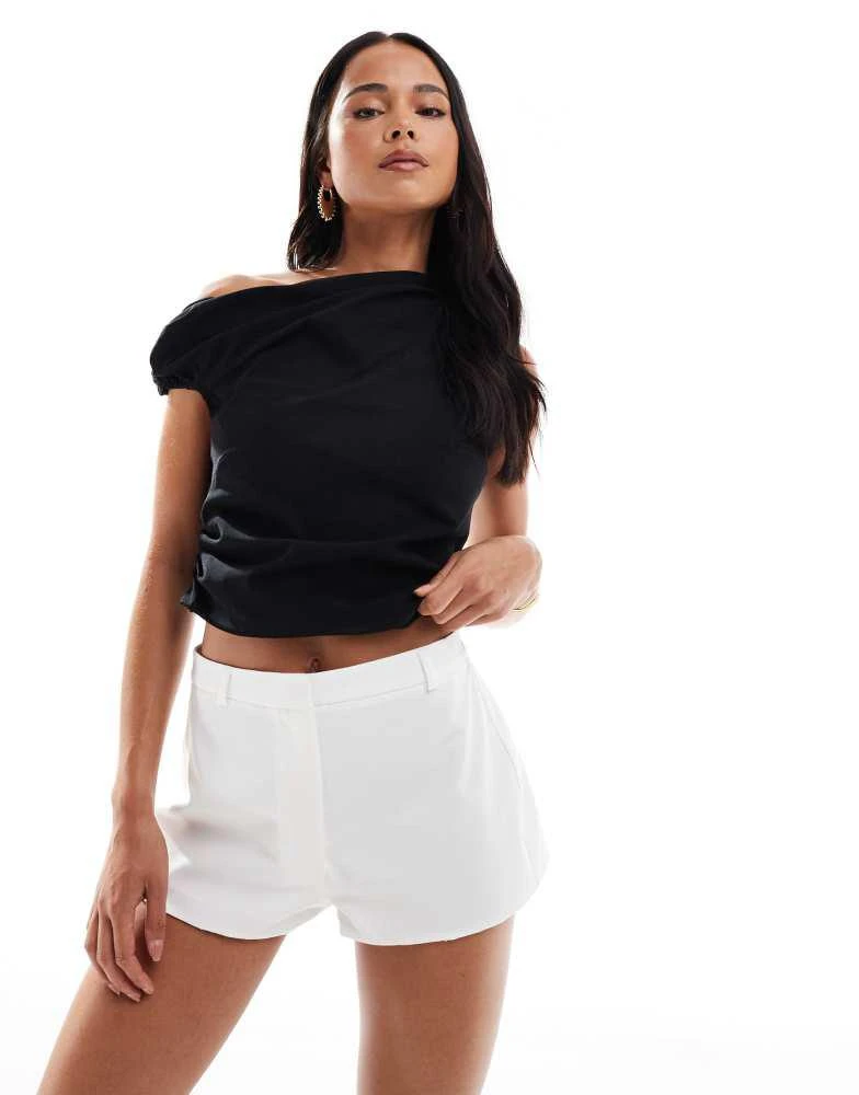 ASOS ASOS DESIGN tailored micro shorts in white 2