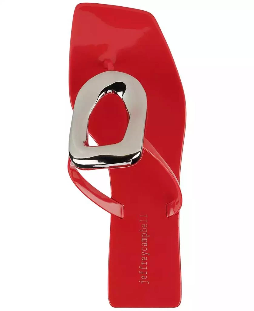 Jeffrey Campbell Linques-J Embellished T-Strap Flat Jelly Sandals 4