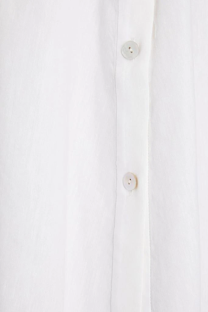 Vince Belted linen-blend mini shirt dress 4