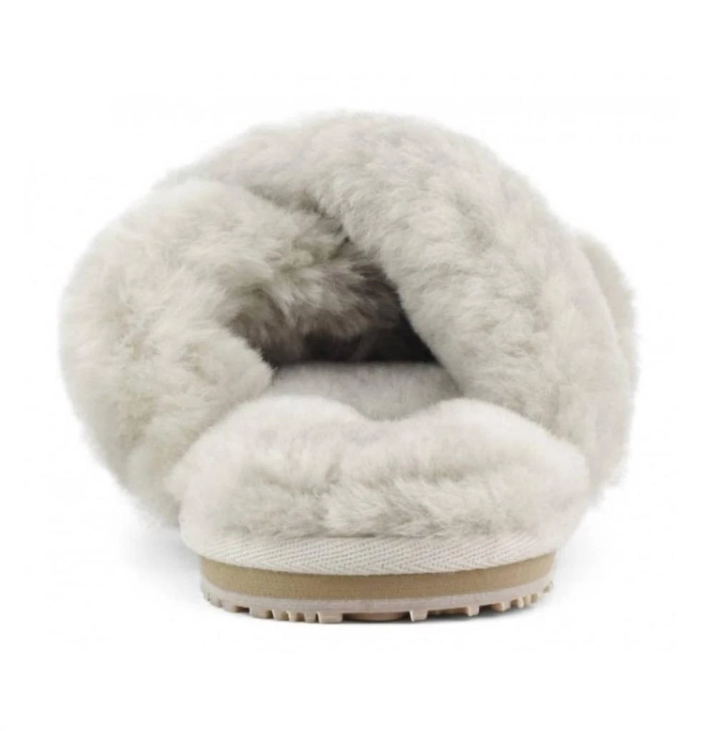 Mou Women's Criss-Cross Double-Face Shearling Slipper In Sand 3