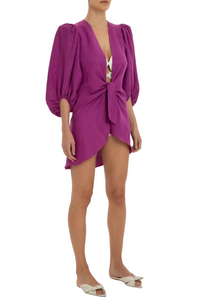Adriana Degreas Solid Shirt With Voluminous Sleeve In Fuchsia