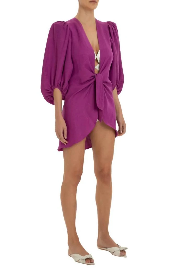 Adriana Degreas Solid Shirt With Voluminous Sleeve In Fuchsia 2