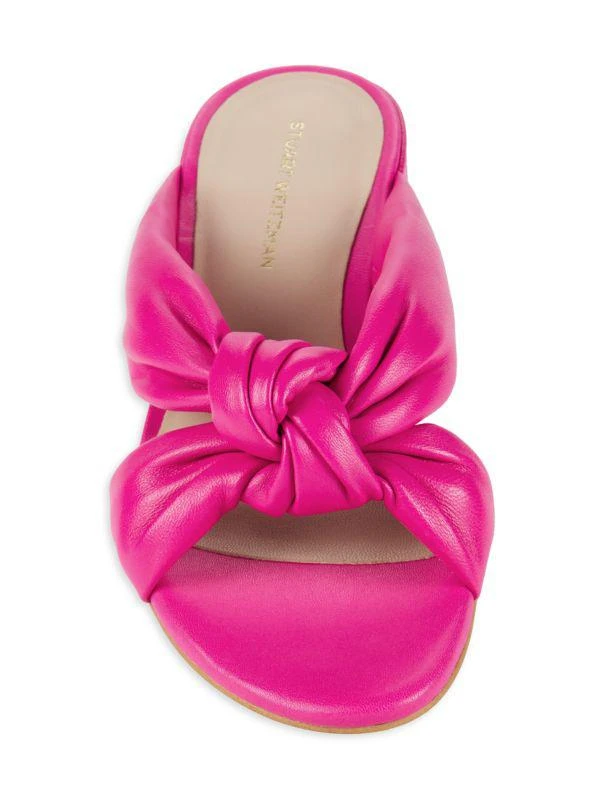 Stuart Weitzman Playa 35MM Leather Knot Sandals 5