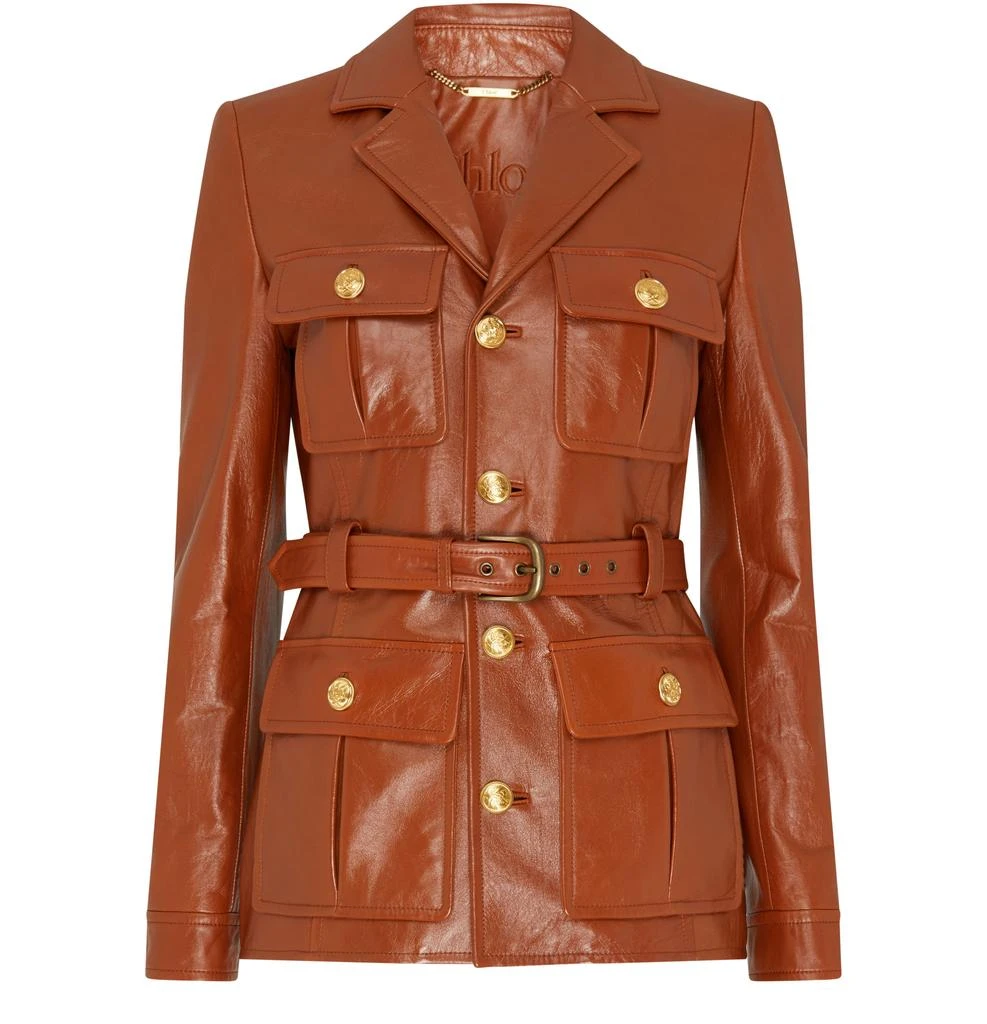 Chloé Leather workwear-style jacket 2
