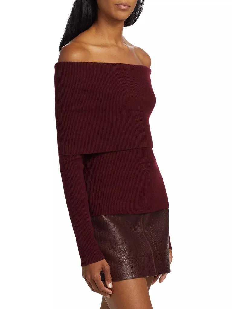 A.L.C. Evelyn Wool-Blend Off-The-Shoulder Sweater 4