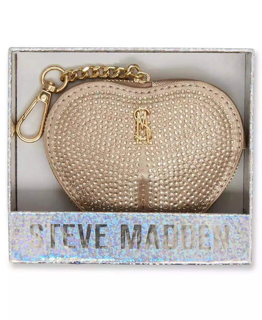 Steve Madden Boxed Zip-Around Embellished Heart Pouch & Bag Charm 1