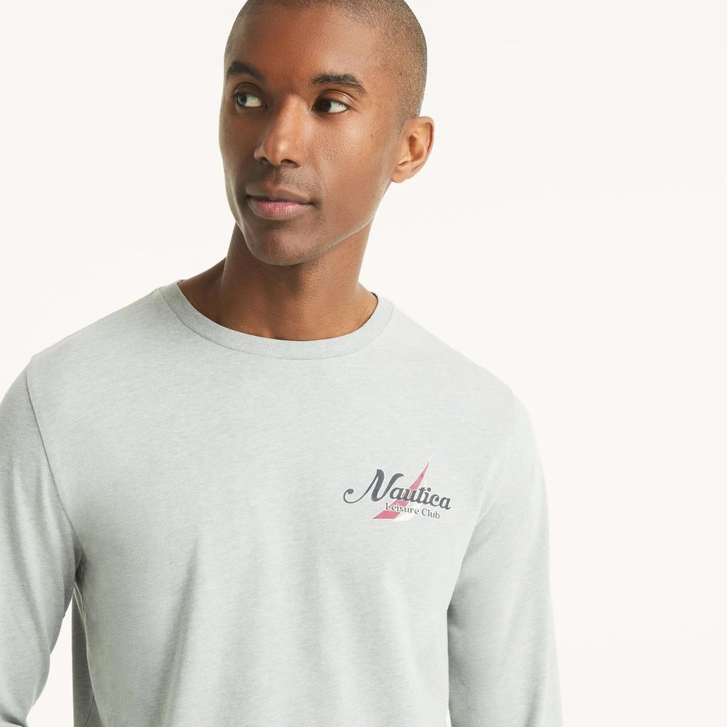 Nautica Mens Leisure Club Graphic Long-Sleeve T-Shirt 2