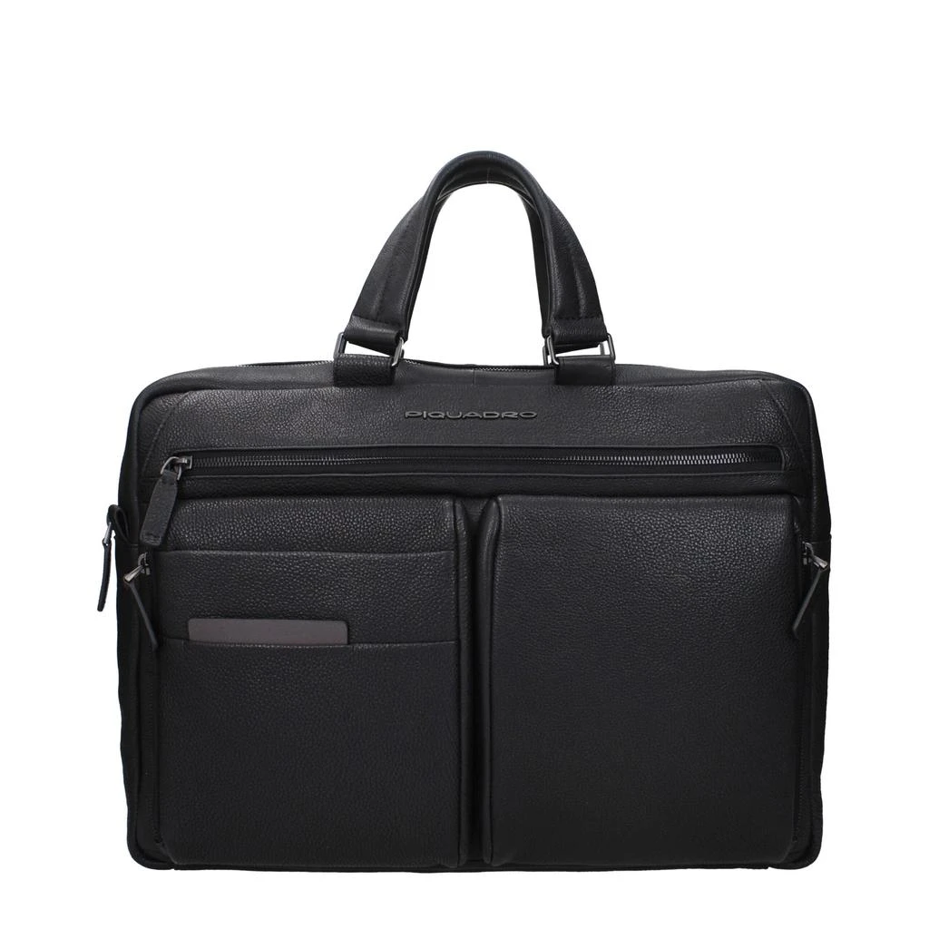 PIQUADRO Piquadro Black Leather Business And Laptop Bags 1