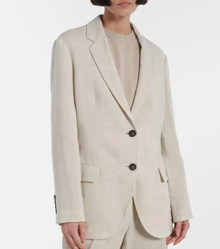 Brunello Cucinelli Linen-blend blazer 6