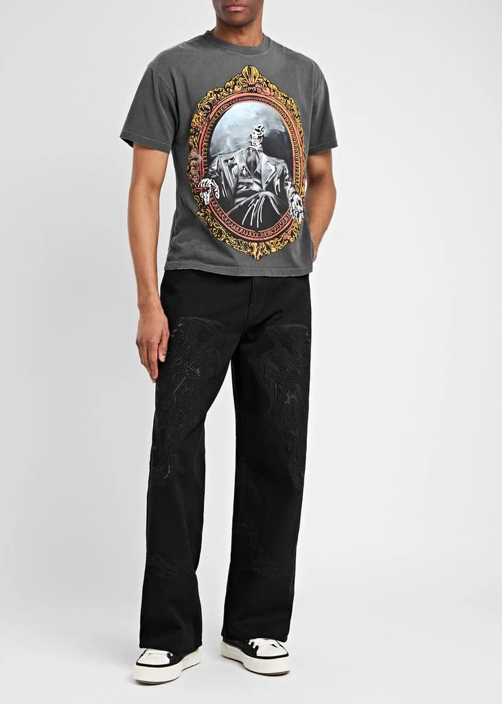 Warren Lotas Embroidered straight-leg jeans 4