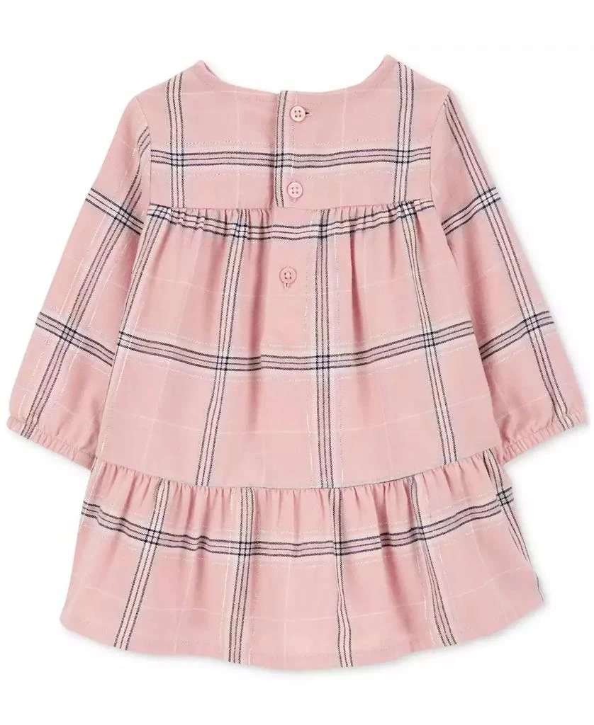 Carter's Baby Girls Plaid Dress & Faux-Sherpa Vest, 2 Piece Set 3