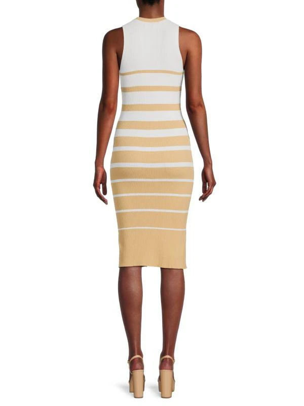 Design 365 Stripe Sleeveless Sweater Dress 2