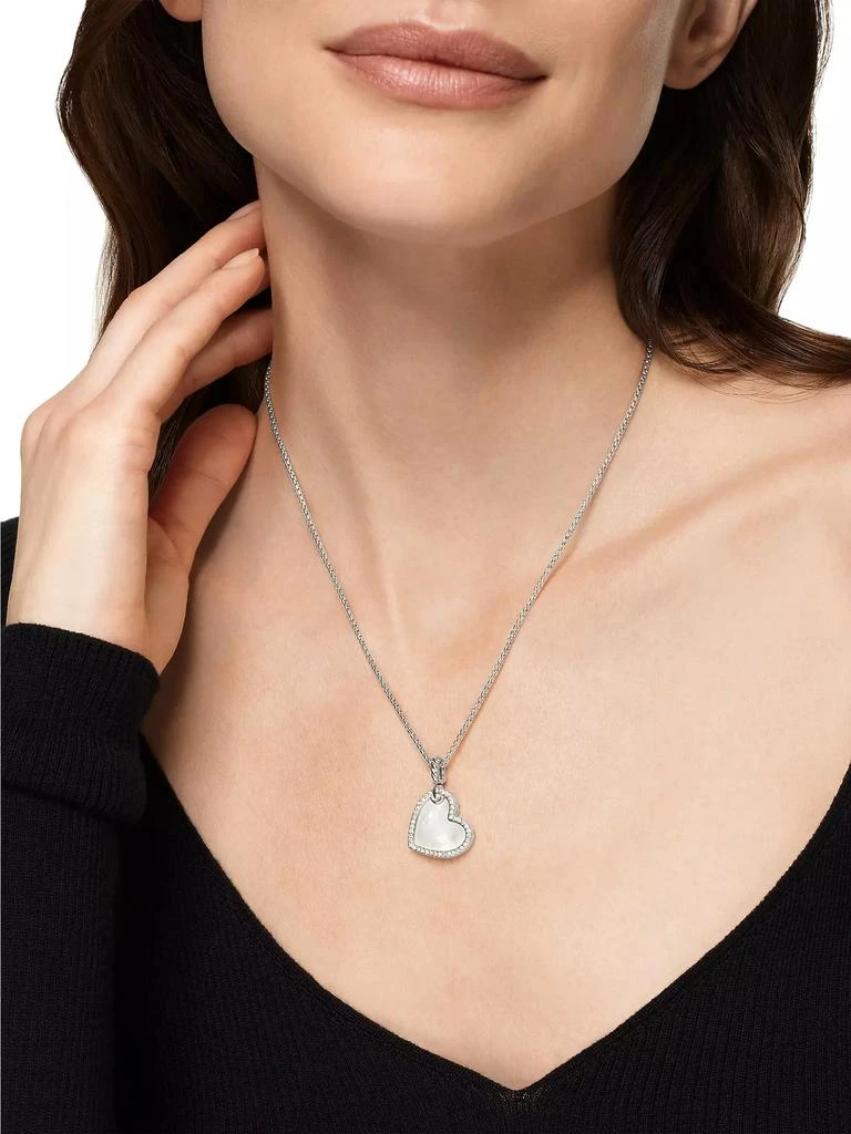 David Yurman Heart Amulet With Gemstone & Pavé Diamonds 2