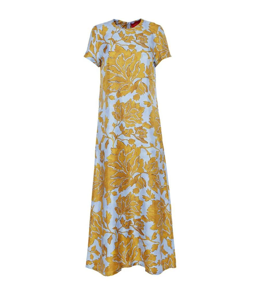 LA DOUBLE J Silk Twill Swing Maxi Dress 1