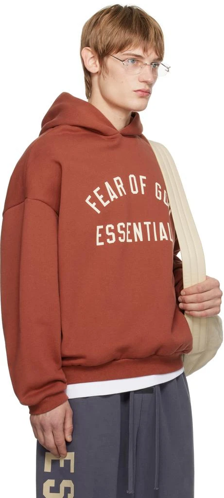 Essentials Red Fleece Hoodie 2