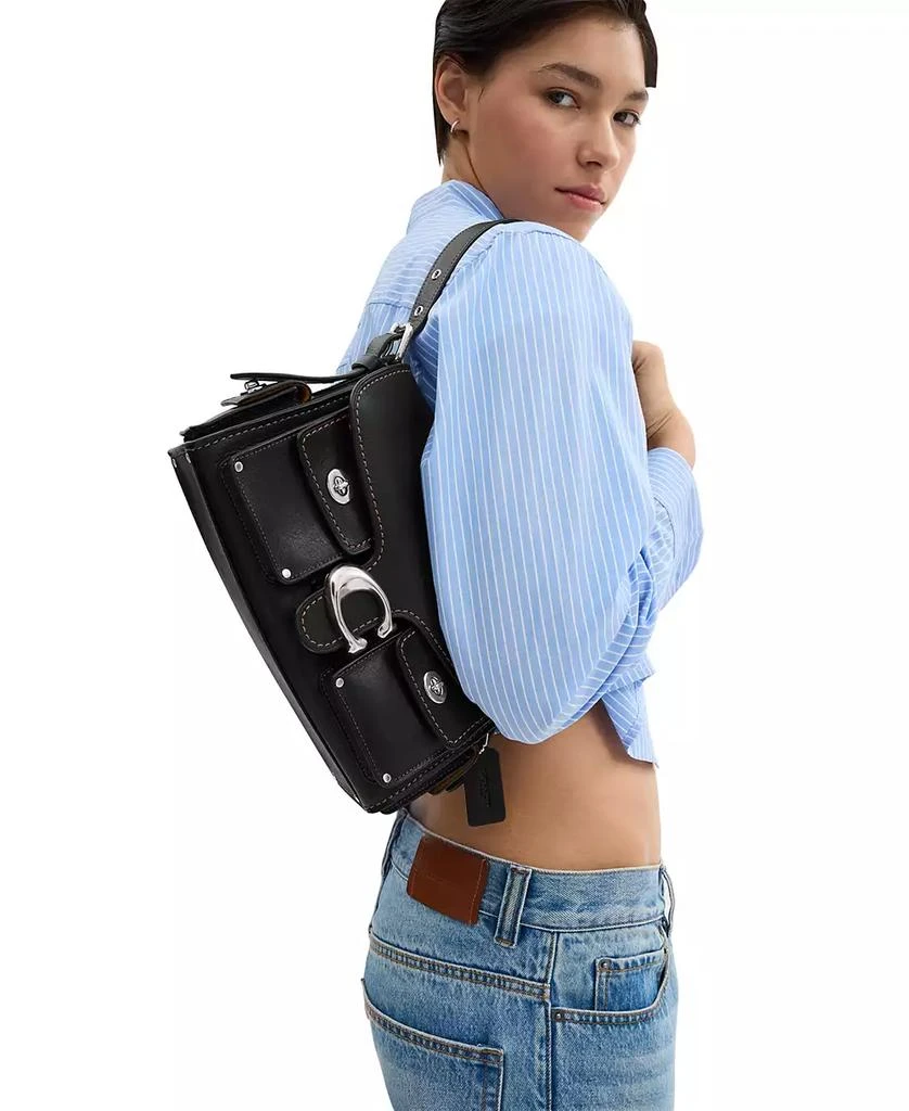 Coach Cargo Turnlock Soft Western Tabby Leather Shoulder Bag 7