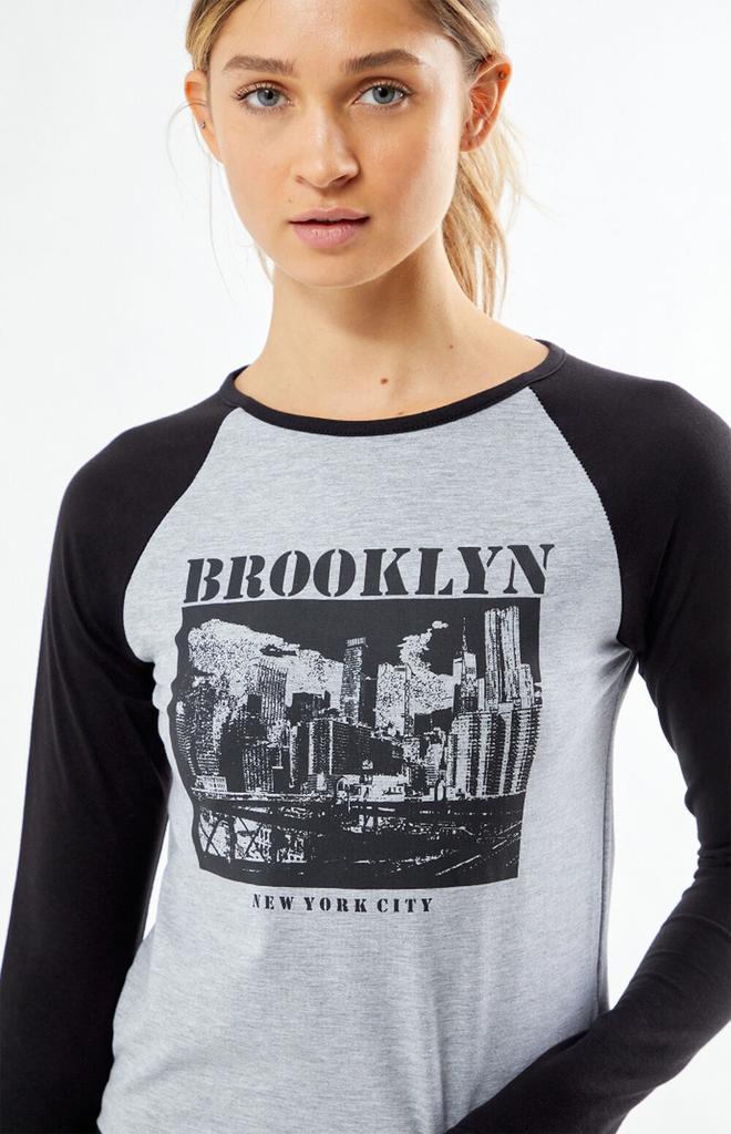 Daisy Street Brooklyn Raglan Long Sleeve T-Shirt
