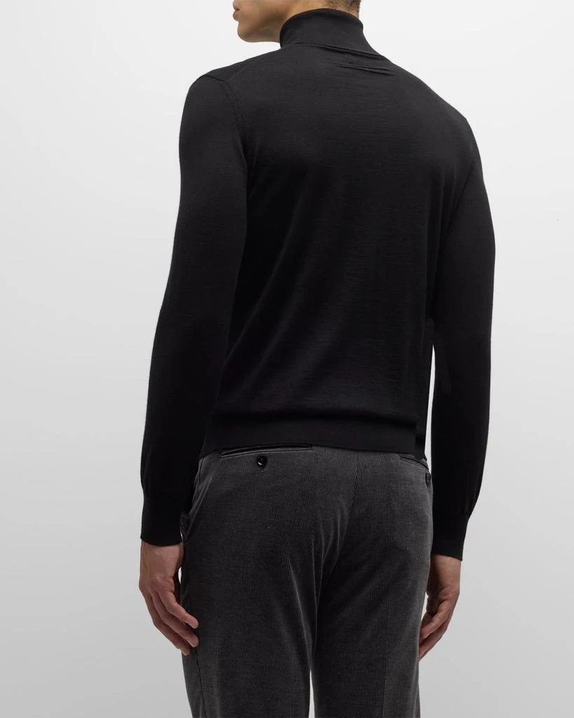 Zegna Men's Cashmere-Silk Turtleneck Sweater 4
