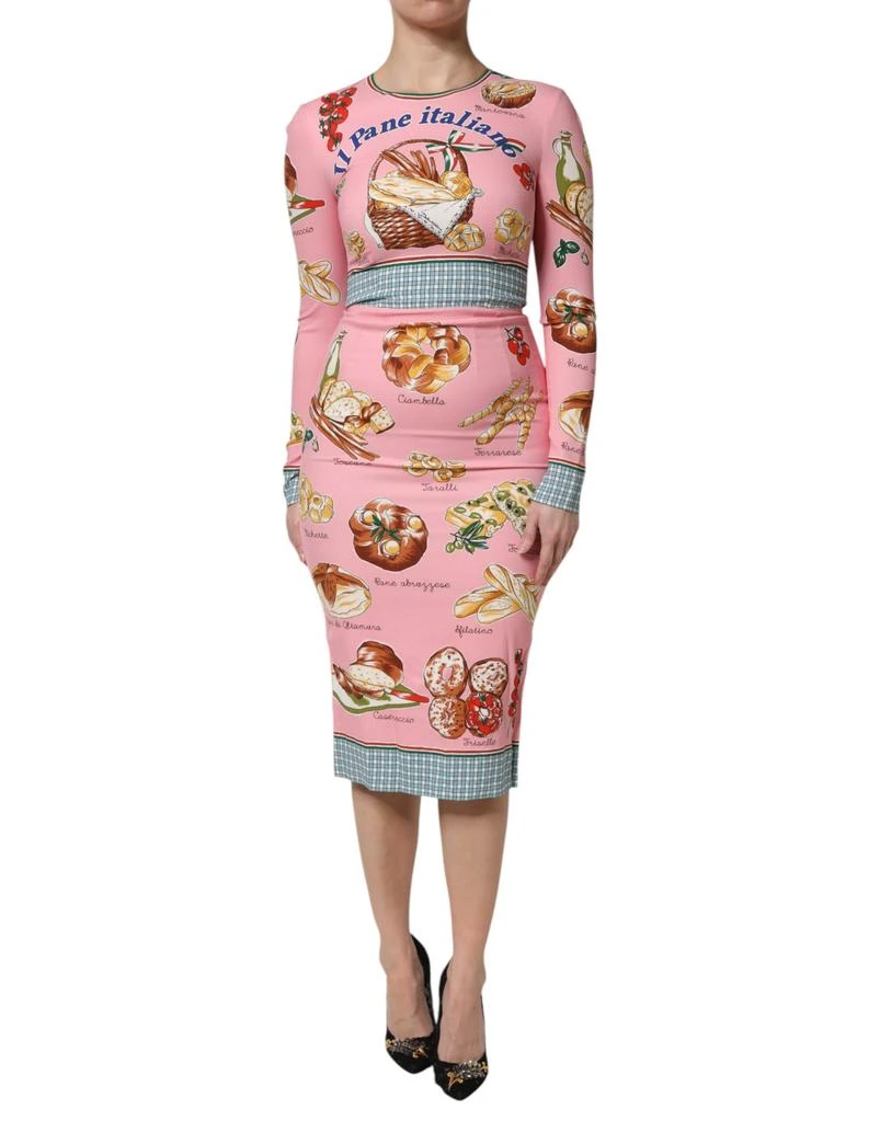 Dolce 
Gabbana Pastry Print Bodycon Sheath Midi Women
s Dress