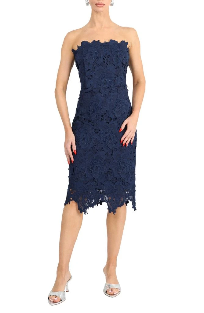 Adelyn Rae Jade Strapless Woven Lace Dress 1