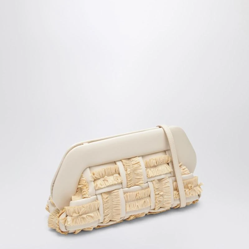 THEMOIRè Tia clutch in butter color with raffia inserts 3