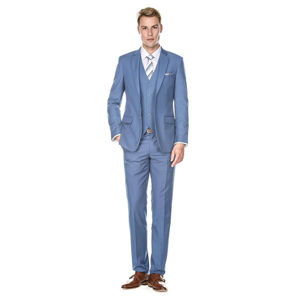 Braveman Men's Signature 3-Piece Slim Fit Suits 3