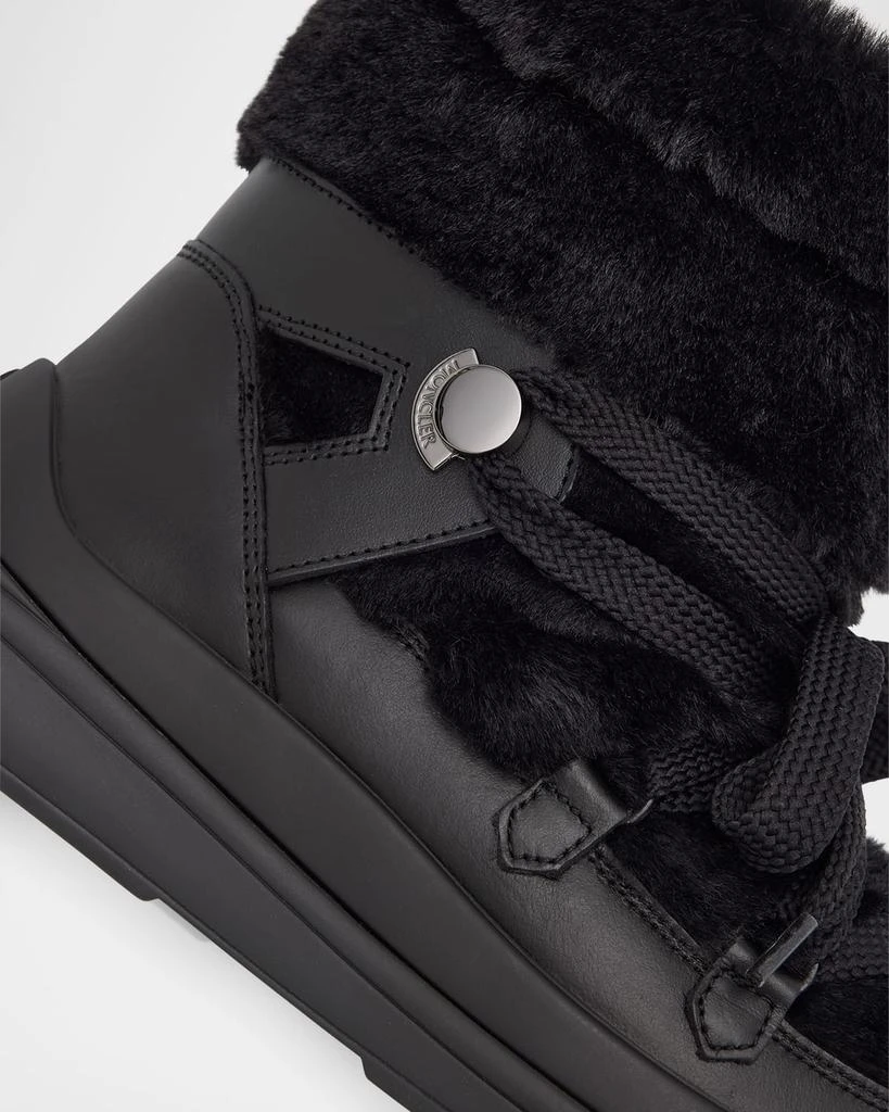 Moncler Insolux Leather Faux Fur Snow Boots 4