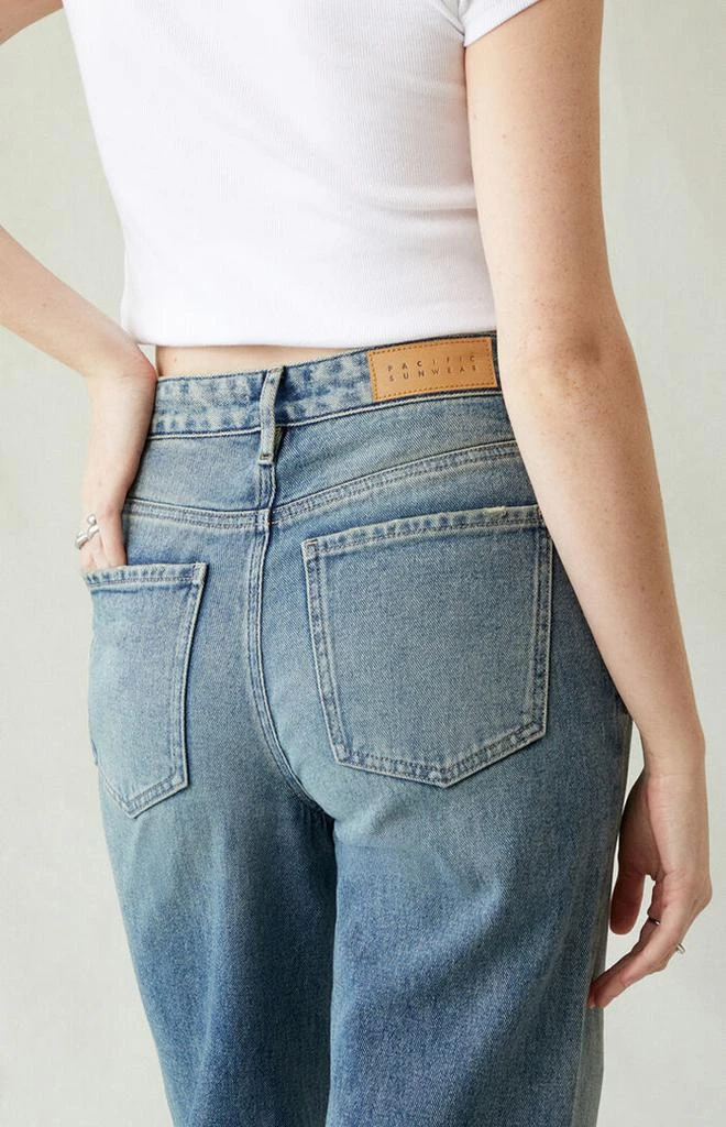 PacSun Madison High Waisted Girlfriend Jeans Medium Indigo 5