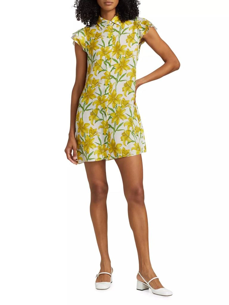 Alice + Olivia Jem Floral Cap-Sleeve Shirtdress 2