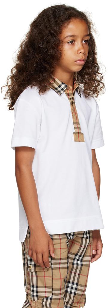 Burberry Kids White Vintage Check Polo