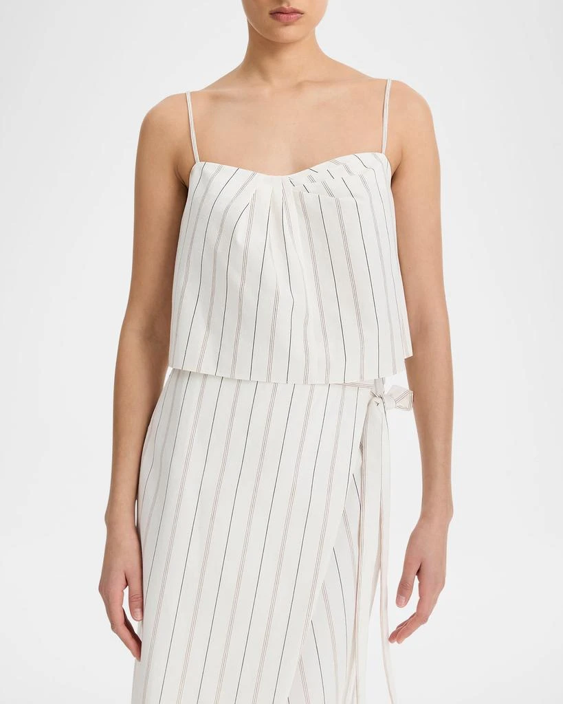 Vince Stripe Draped Tank Top 4