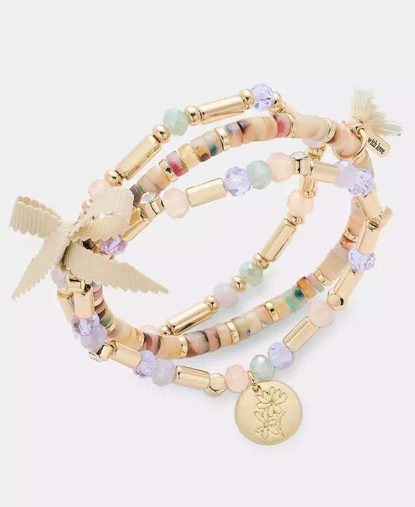 Lonna 
Lilly Gold-Tone Multi Bead Stretch Bracelet 2