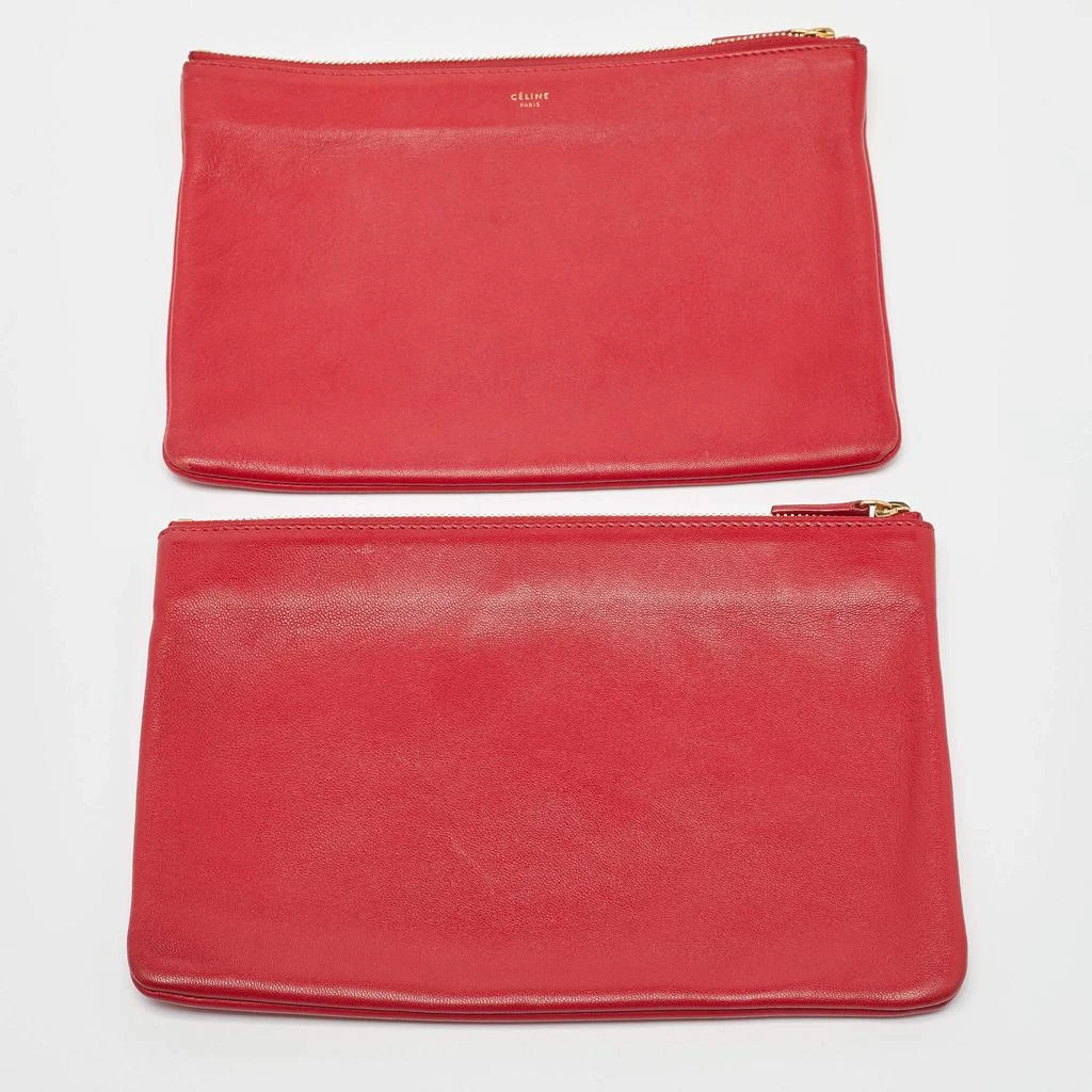 Celine Celine Red Leather Large Trio Zip Crossbody Bag 5