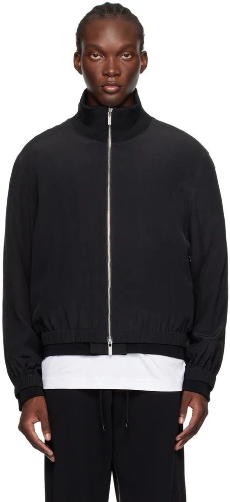 Helmut Lang Black Zip Bomber Jacket 1