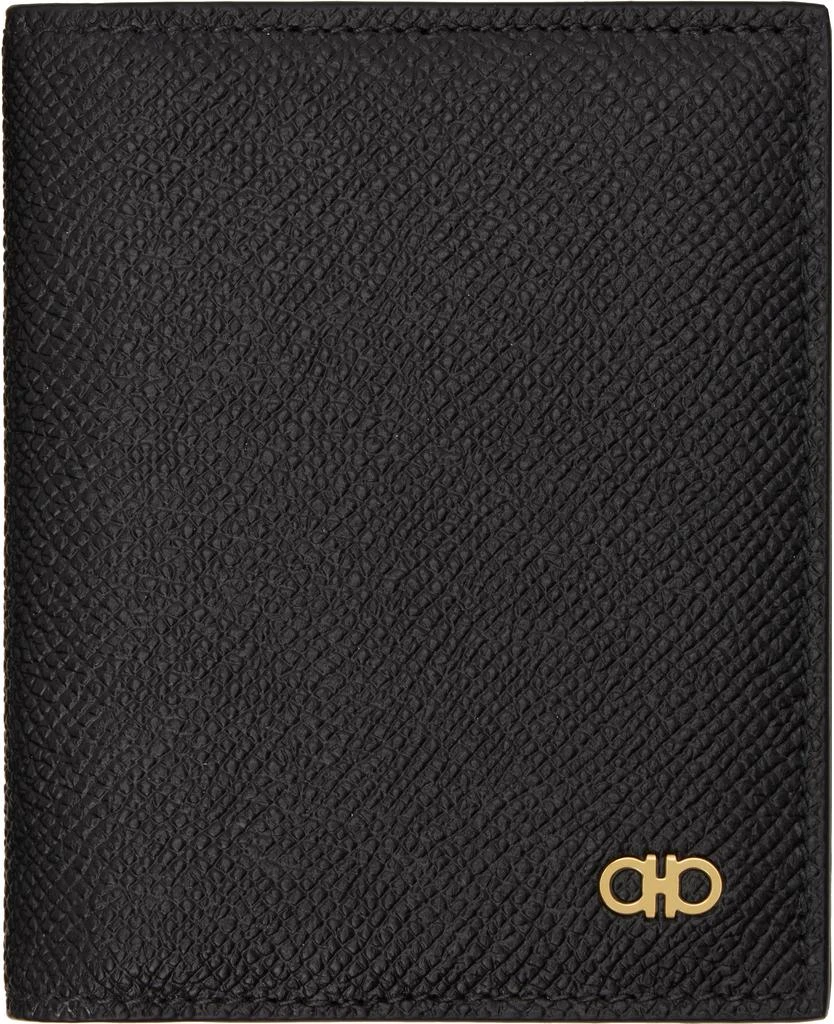 Salvatore Ferragamo Black Gancini Credit Card Holder 1
