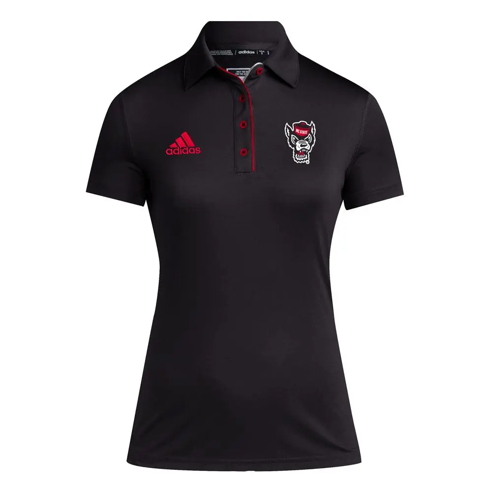 Adidas NC State Coach Short Sleeve Polo Shirt