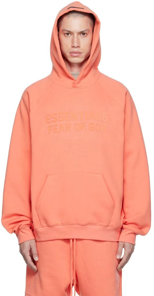 Fear of God ESSENTIALS Pink Raglan Hoodie 1