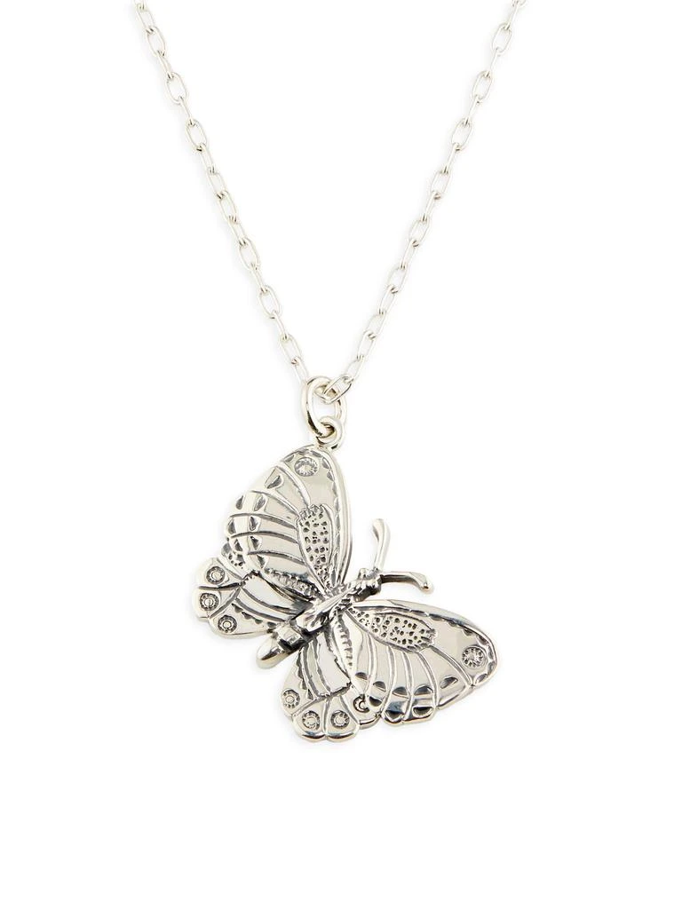 Ambush Sterling Silver Butterfly Pendant Necklace