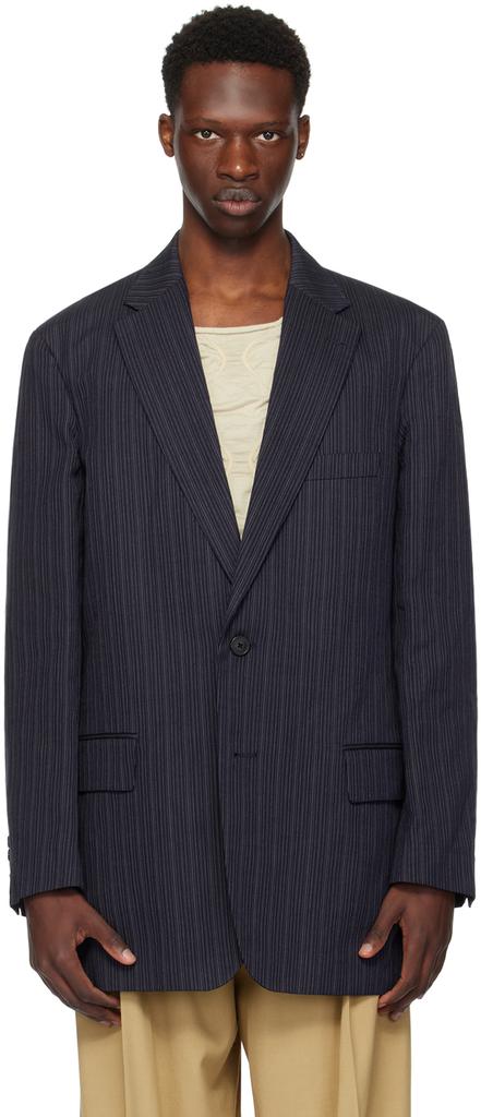 Dries Van Noten Navy Loose-Fit Blazer