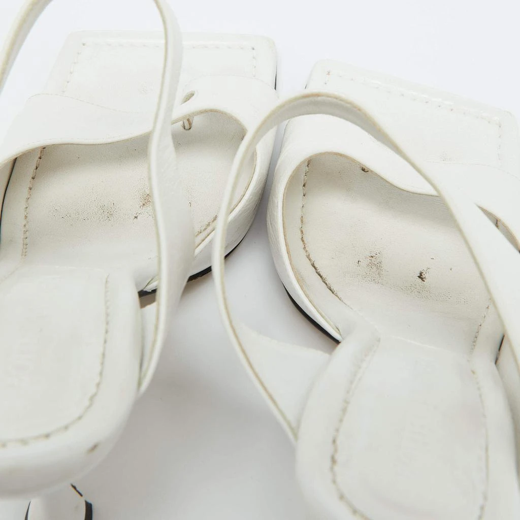 Bottega Veneta Bottega Veneta White Leather Thong Slide Sandals Size 37.5 9