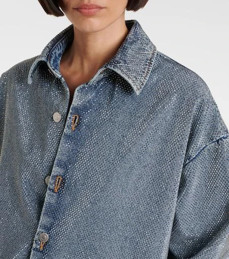 Stella McCartney Hotfix embellished denim shirt 4