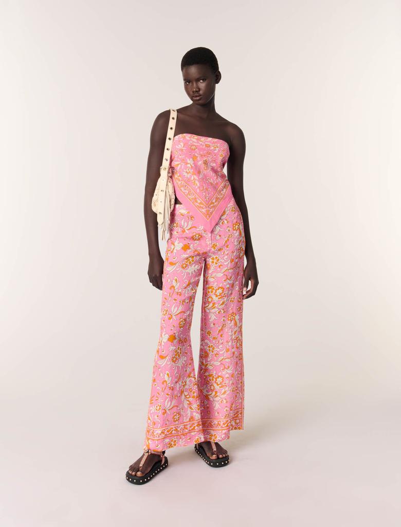 Maje Maje Woman's viscose Patterned linen trousers for Spring/Summer