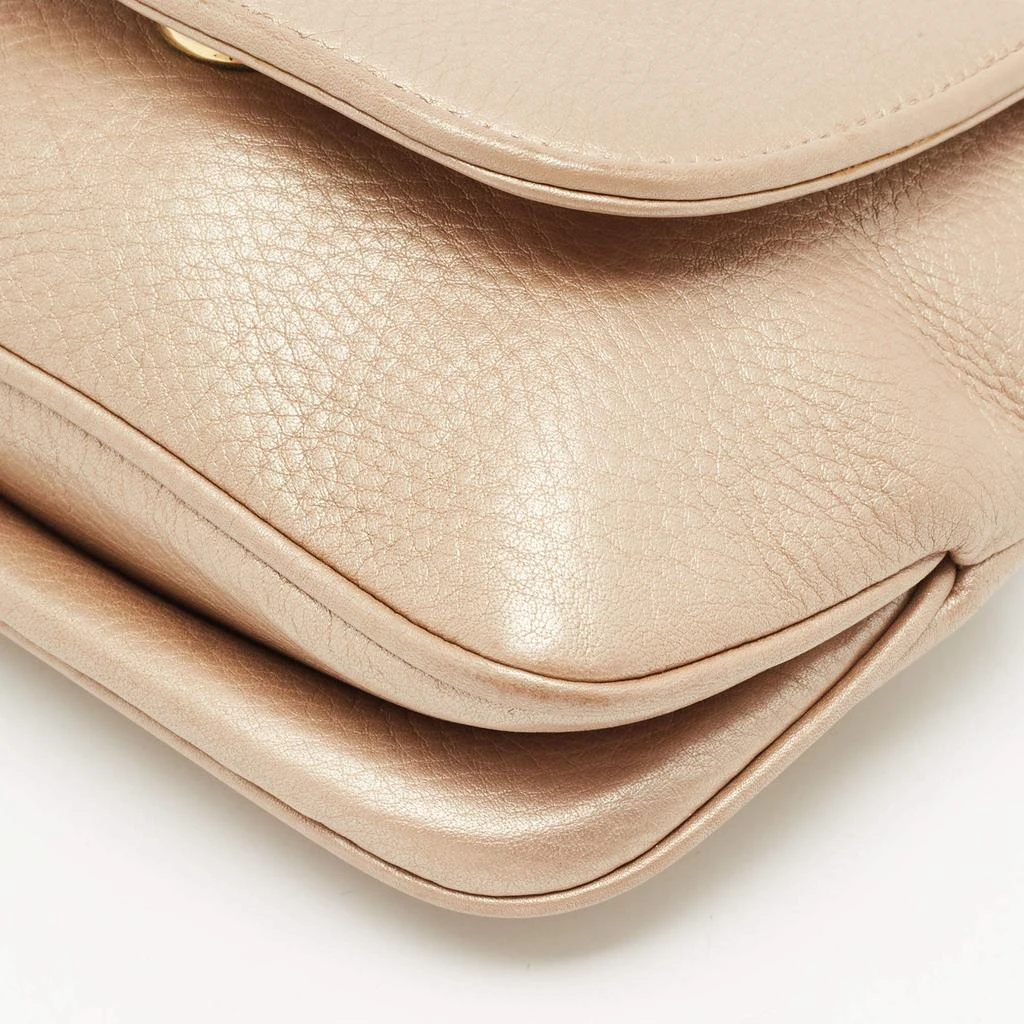 Gucci Gucci Metallic Beige Leather Small 1973 Chain Crossbody Bag 12