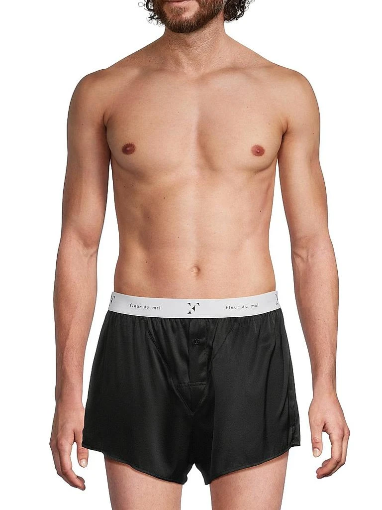 Fleur du Mal Logo Silk Boxer Trunks 4