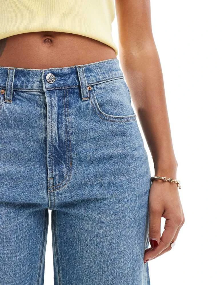 PacSun Pacsun hepburn low rise distressed baggy jeans in mid wash blue 4