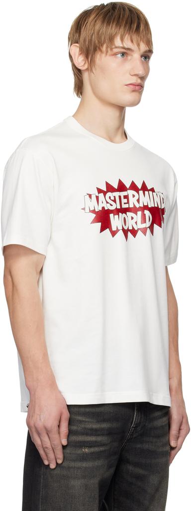 mastermind WORLD White MW Glitter T-shirt