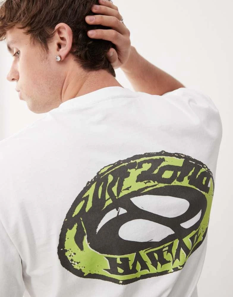 Weekday Weekday relaxed fit t-shirt with surf graphic prints in white 4